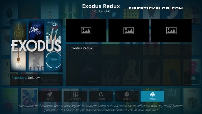 Exodus Redux kodi addon