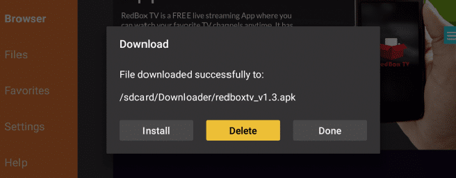 install redbox tv apk on firestick