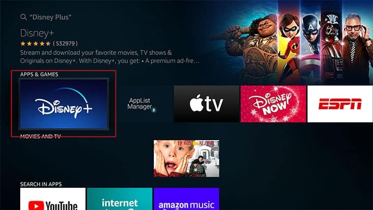 An image featuring how to install Disney+ on FireStick & Fire TV step4