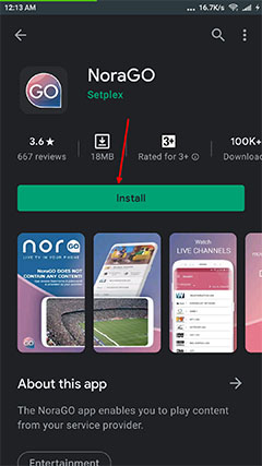 An image featuring how to use Apps2Fire to Install Nora GO App2Fire step2
