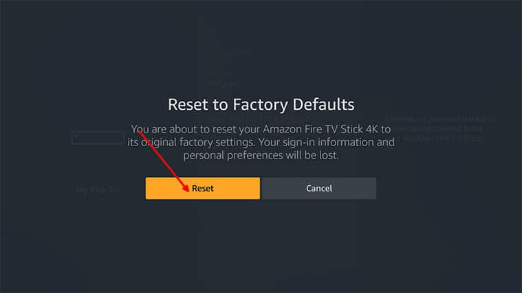An image featuring the best way how to reset your FireStick device to factory settings step5