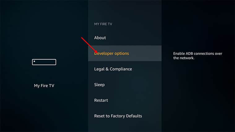 An image featuring how to enable apps from unknown sources on a FireStick device step2b