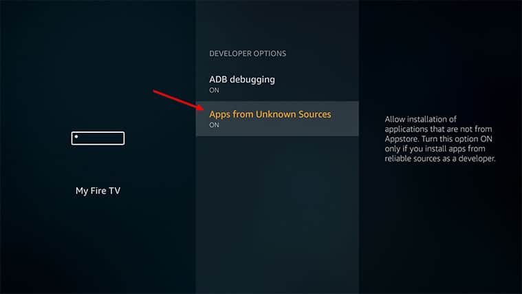 An image featuring how to Enable Apps From Unknown Sources for Exousia APK on FireStick step1d