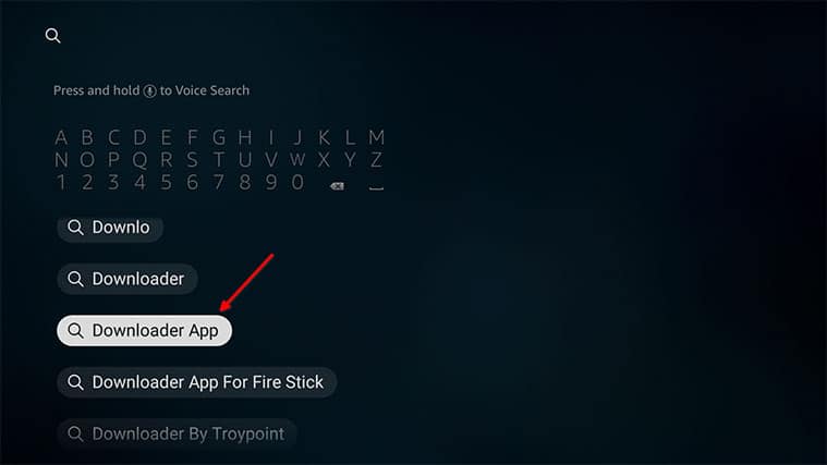 An image featuring how to install the Downloader App for Exousia APK on FireStick step2b