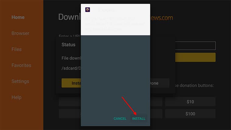 An image featuring how to install the Downloader App for Exousia APK on FireStick step2e