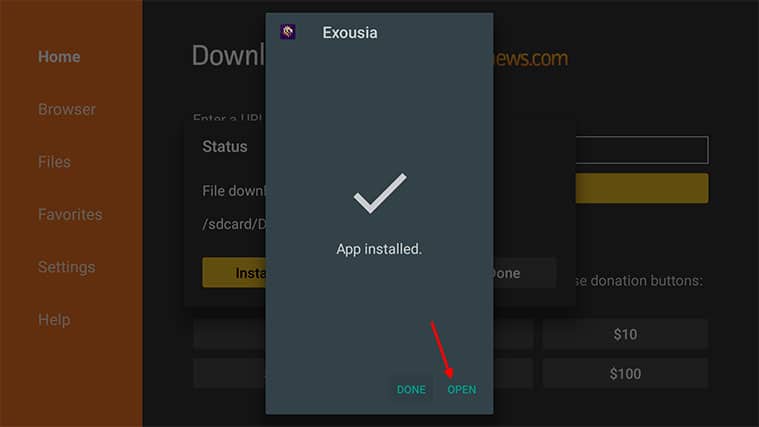 An image featuring how to install the Downloader App for Exousia APK on FireStick step2f