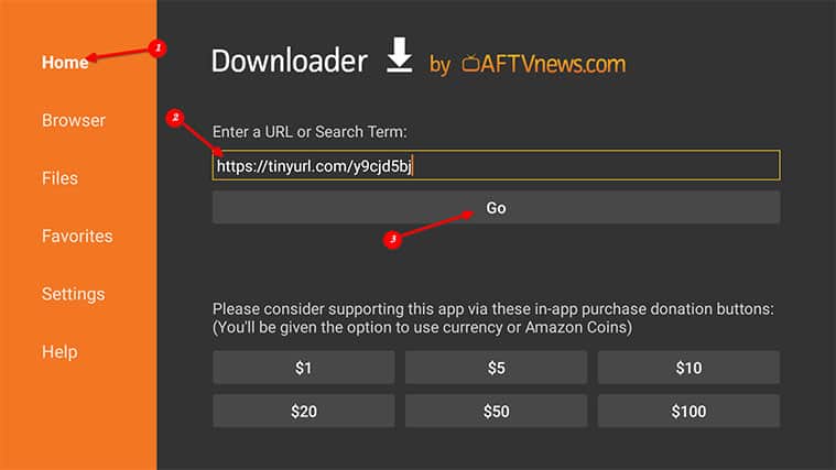 An image featuring how to Get the Downloader App To Install Freeview on FireStick step2d