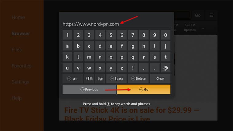 An image featuring how to install NordVPN on FireStick manually step7b