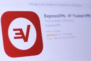 An image featuring the ExpressVPN application on the app store