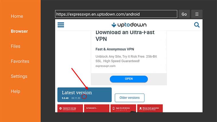 An image featuring how to install ExpressVPN on FireStick method two step two e