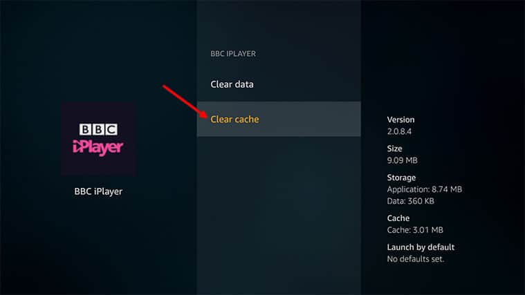 An image featuring how to clear the cache and app data on Amazon FireStick step6