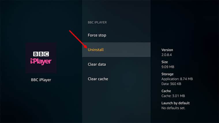 An image featuring how to uninstall some apps on Amazon FireStick step4a