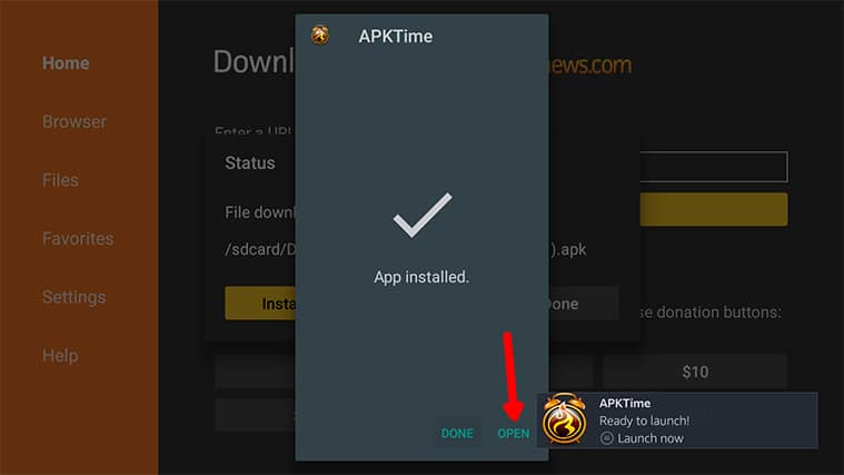 An image featuring how to get APKTime on FireStick step18