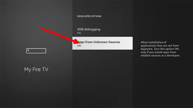 An image featuring how to Enable Unknown Sources on FireStick step4