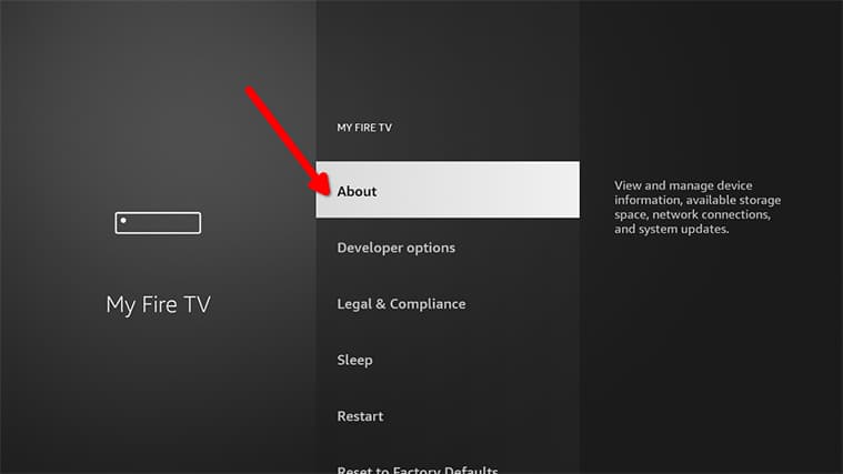 An image featuring how to update your FireStick device step3