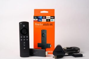 An image featuring the Amazon Fire TV Stick 4K device