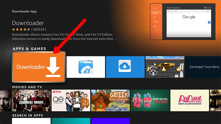 An image featuring Getting the Downloader App on FireStick step8